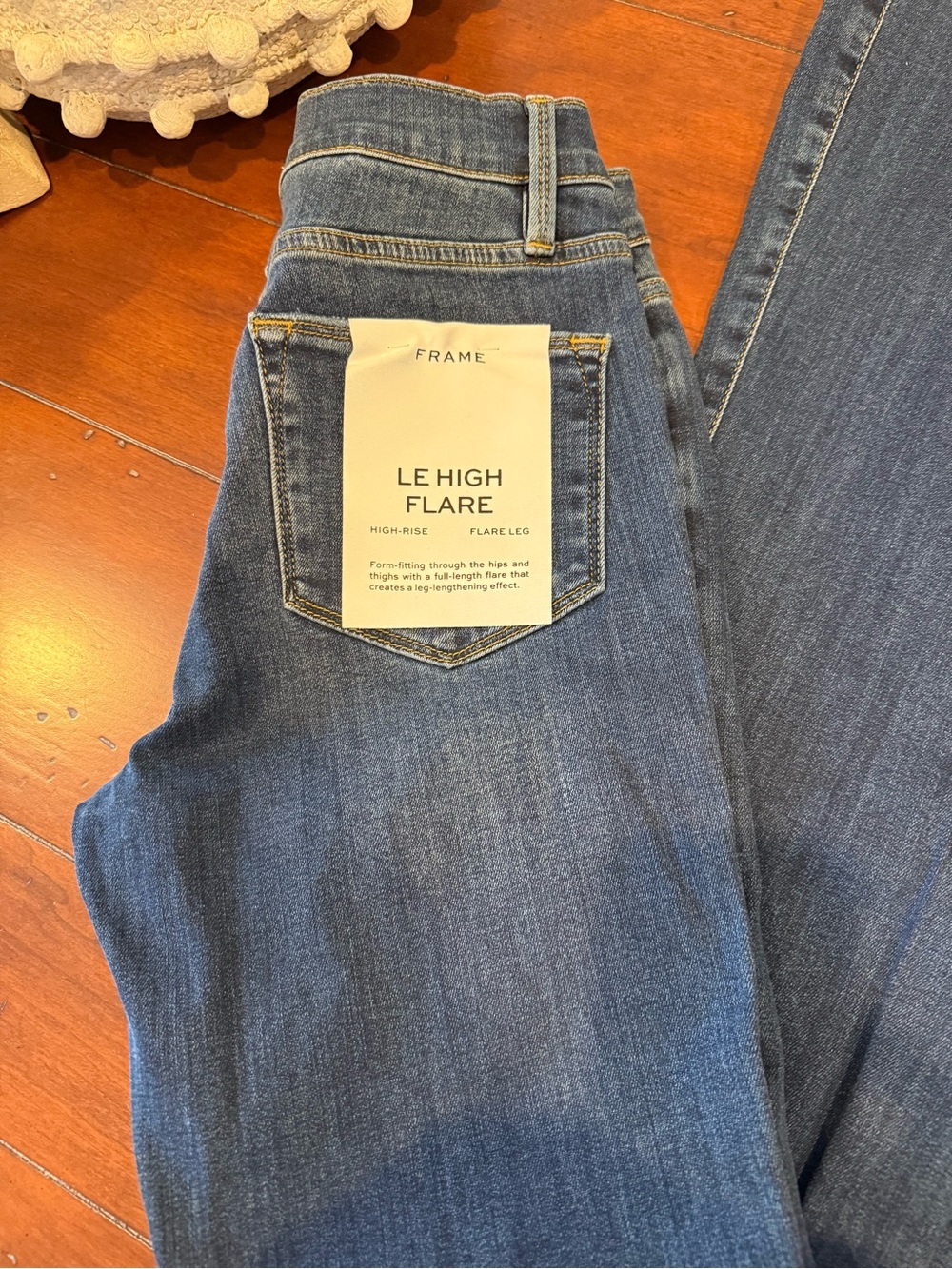 Frame Denim Le High Flare Jeans - Deep Blue - Picture 2 of 5